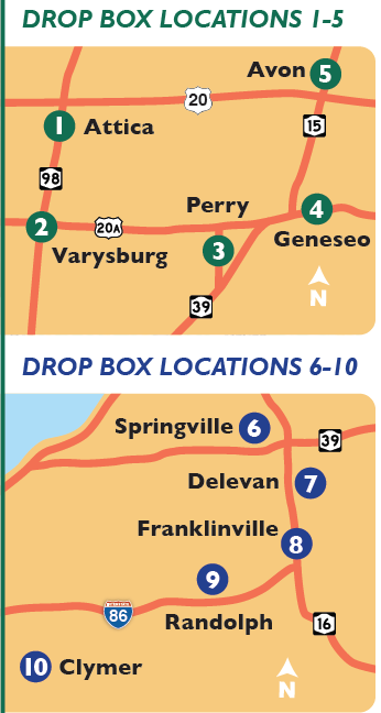 New York Wester Pick Up Map